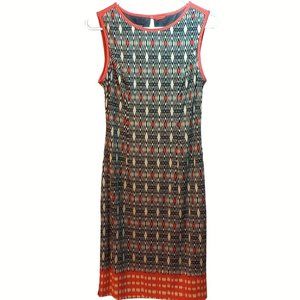 Musette Geometric Sleeveless Dress With Open Back